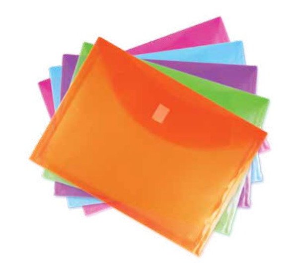 Envelope Legal Horizontal w/Velcro-Assorted Colors