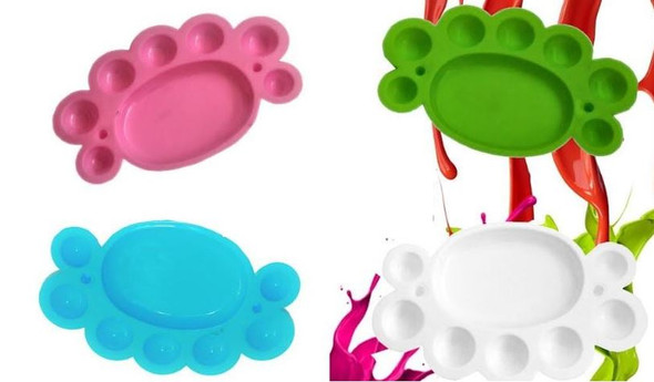 Art Tray-Plastic Assorted Colors 10 Mixing Wells [PK/12]