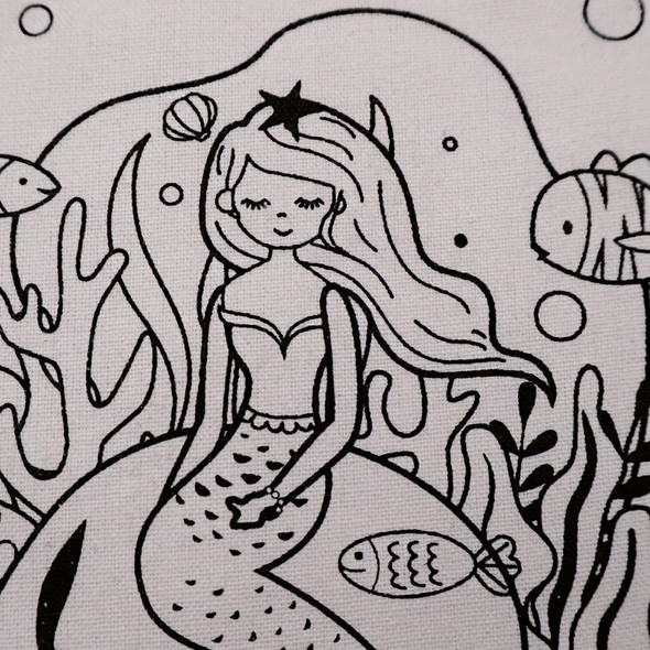 Tote Bag Coloring Kit-Mermaid