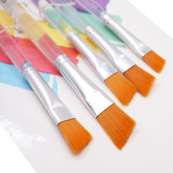 Brush Set-Angular Bristle w/ Clear Handle 5ct.