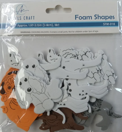Foamy Shapes-Dogs 18ct.