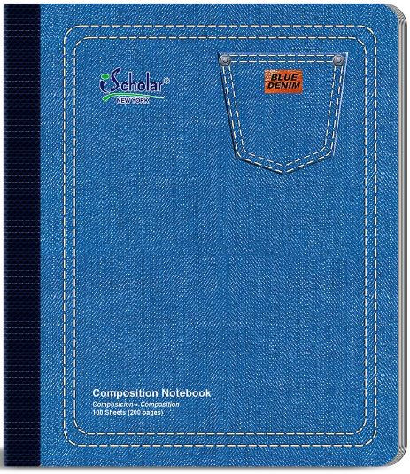 Notebook-Composition/Blue Denim 100 Sheet (Small) (ASG R5-P12)