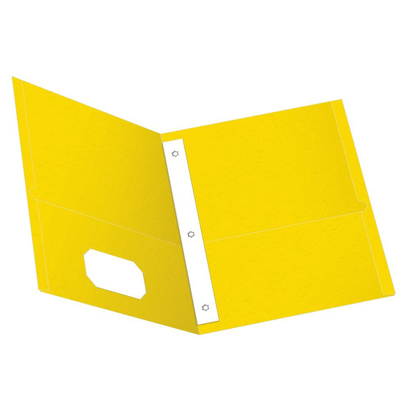 Portfolio Twin Pocket Yellow w/Fasteners