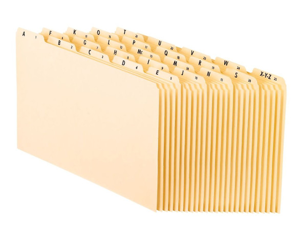 File Guides  A-Z Legal 1/5 Tab Manila 25Pk