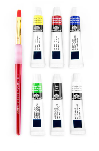 Acrylic Paint Set w/Brush 7ct.