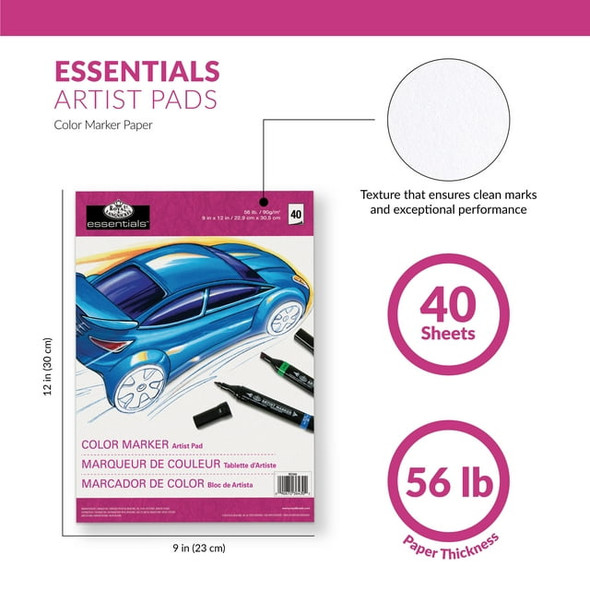 Color Marker Pad 9 x 12" 40 Sheets (46#)