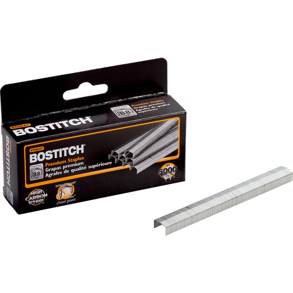 Staples B8 -1/4" Premium/Leg PowerCrown 5,000 Box