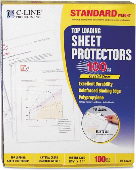 Sheet Protectors Clear/Letter (100/Box)