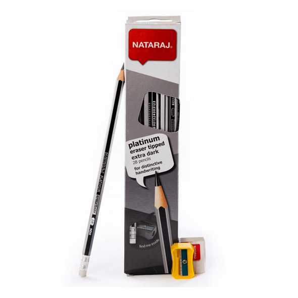 Pencil #2 2B Nataraj Platinum (Dozen) w/Free Sharpener & Eraser 12ct.