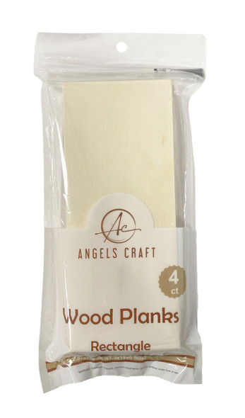 Wood Planks-Rectangle 4Pk