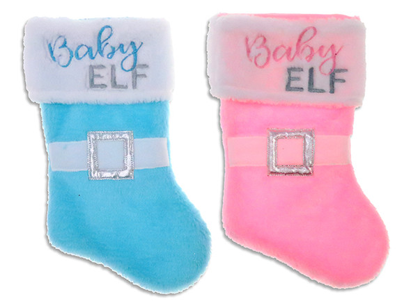 Stocking-Baby Plush Embroidered w/Belt