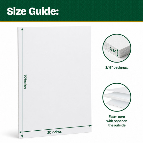Foam Board-20 x 30" White