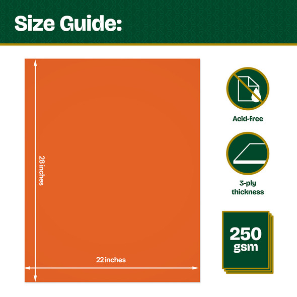 Poster Board-3 Ply 22" x 28" Fluorescent Red (25/Box)