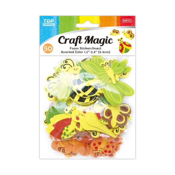Foamy Insects Mix Stickers 1.2"-2.4"