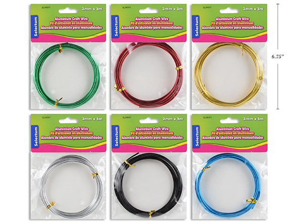 Wire Aluminum/Assorted Colors 2mm x 118"