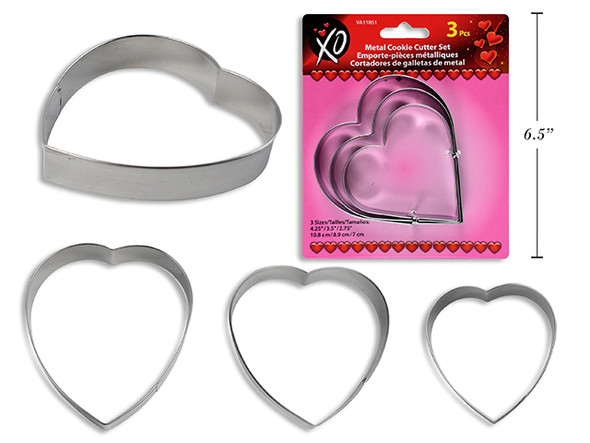 Cookie Cutters-Valentine Heart Shape 3 Pieces (Pre-Order)
