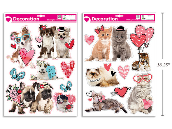 Window Clings-Valentine Pet Prints