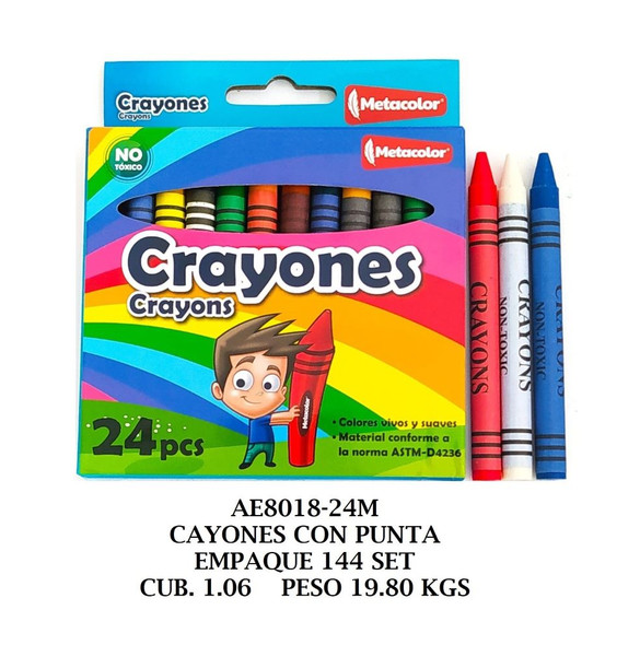 Crayon METACOLOR Fine 24-Assorted Colors