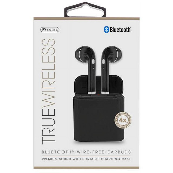 EarBuds w/Rechargeable Case-Black BT979