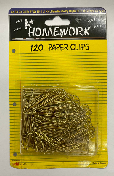 Paper Clips Gold 120Pk