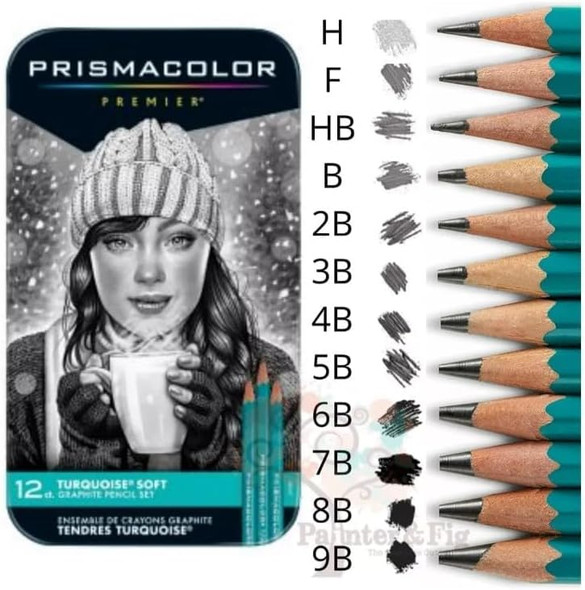 Drawing Pencil Turquoise Soft/Graphite  12ct. (6/36)