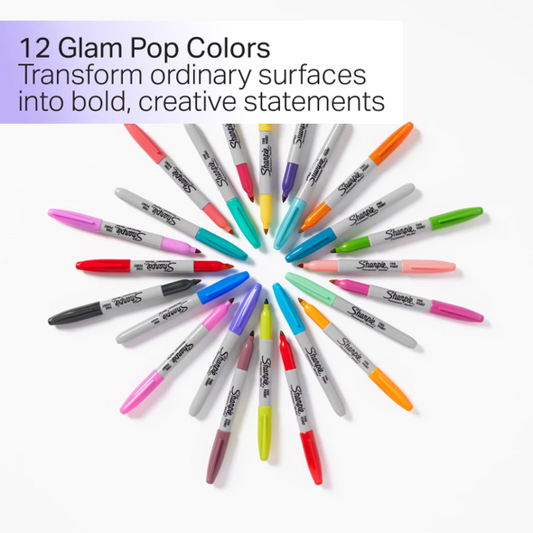Markers Sharpie Fine/GLAM POP Colors 5Pk Markers Sharpie Fine/GLAM POP Colors 5Pk