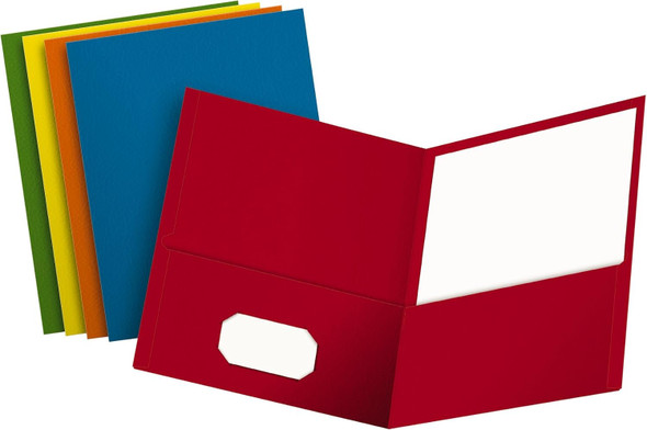 Portfolio Twin Pocket/Letter Size-Assorted Colors (25/Box)