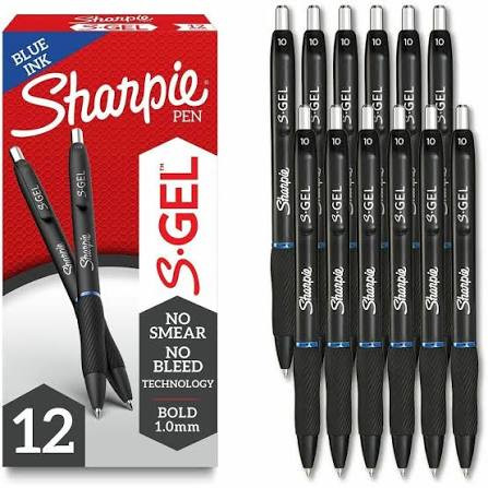Pen Sharpie S-Gel Blue/Bold (Dozen) (4/12) (ASG R4-P12)