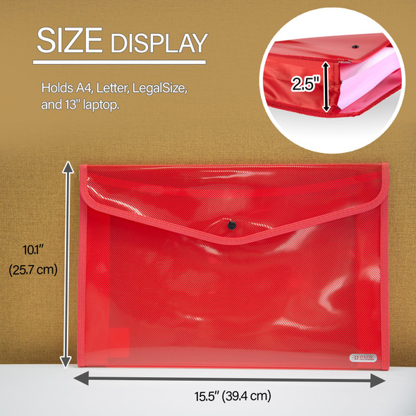 Document Holder Legal-V Flap Assorted Colors