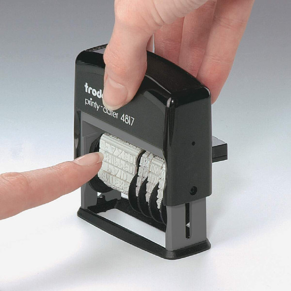 Stamp Printy DATER Dial-A-Phrase, 12 Popular Office Messages