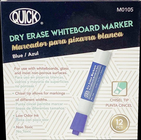 Dry Erase Markers Quick-Blue (Dozen)