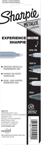 Marker Gold (Metallic)/Fine Tip 2Pk (Sharpie)
