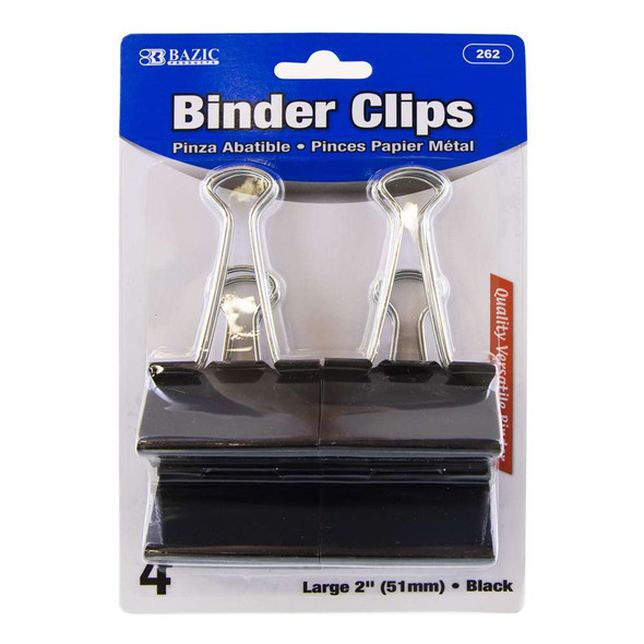 Binder Clips 2" Large 4ct.