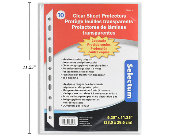 Sheet Protectors Clear/Letter 10ct.