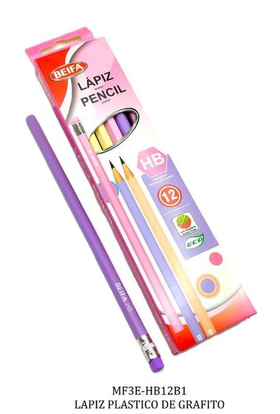 Pencil HB-Graphite/Plastic (Dozen) (HB12B1)