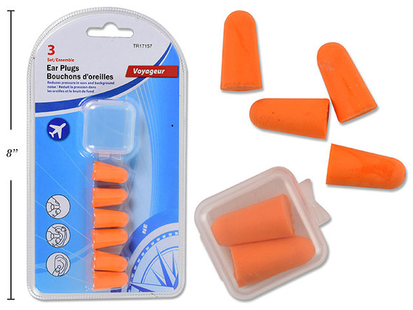 Travel Ear Plugs/Plastic Case