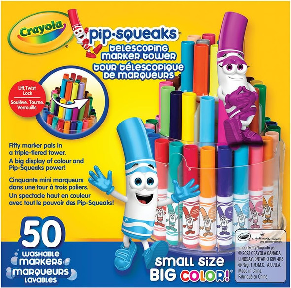 Markers Crayola 50Pk Pip Squeaks/Washable