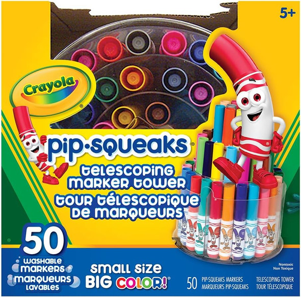 Markers Crayola 50Pk Pip Squeaks/Washable