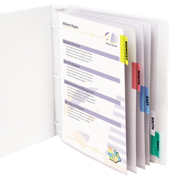 Sheet Protectors w/Color Index Tabs-Heavy-Duty (5 Tab Set)