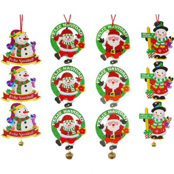Decor "Feliz Navidad" 4-Assorted Designs