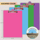 Clipboard w/Low Profile Clip Letter-Bright Colors