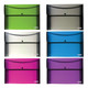 Document Holder Letter w/Square Flap Assorted Colors