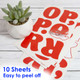 Letter & Numbers Labels  2" Classic Colors 10Ct.
