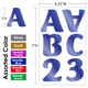 Letter & Numbers Labels 2" Metallic Colors  10 Sheets