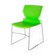 Chair PLASTIX Visitor Solid Steel Sled Base Grey Powder Coated