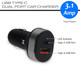 USB Type-C Car Charger/Dual-Port