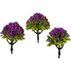 Tree-Mini 2.4" Purple Floral  3Pk