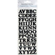 Alphabet Stickers 0.70" Black  2 Sheets