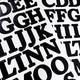 Alphabet Stickers 0.70" Black  2 Sheets