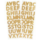 Alphabet Sticker 0.98" w/Gold Foil Layer Over Paper  2 Sheets